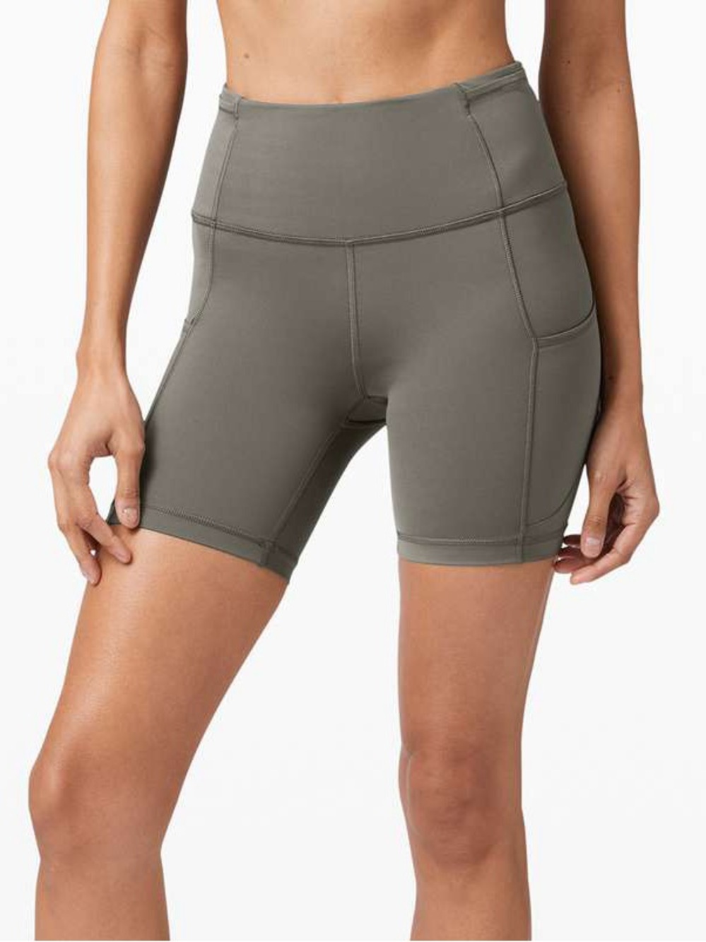 Lululemon Fast and Free Short 6" size 8 Grey Sage